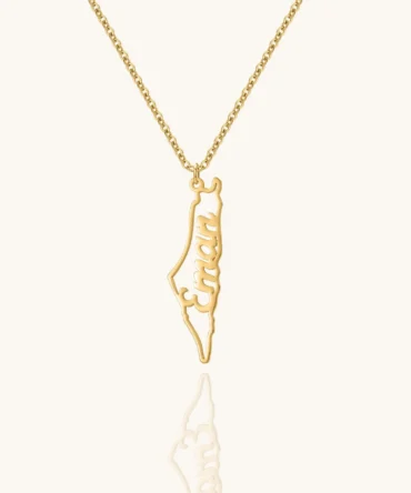Custom Map Name Necklace