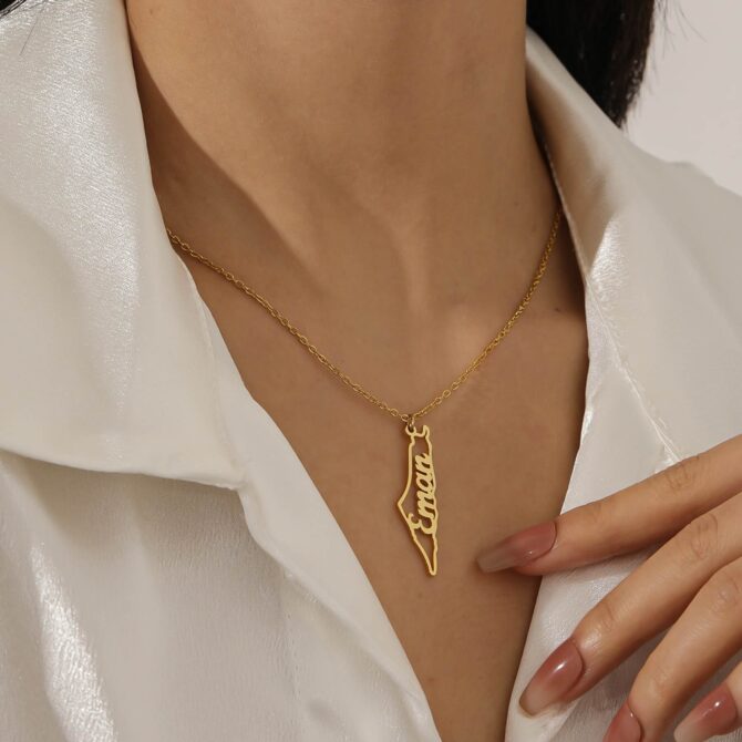 Custom Map Name Necklace - Image 2