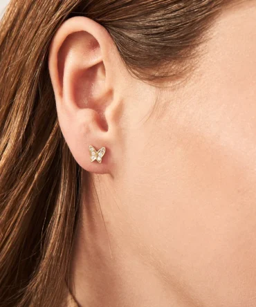 Diamond Butterfly Earrings