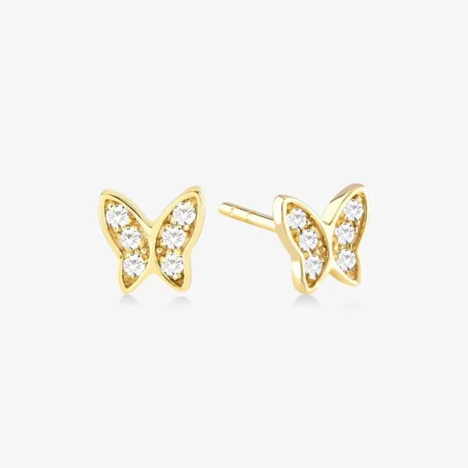 Diamond Butterfly Earrings - Image 2