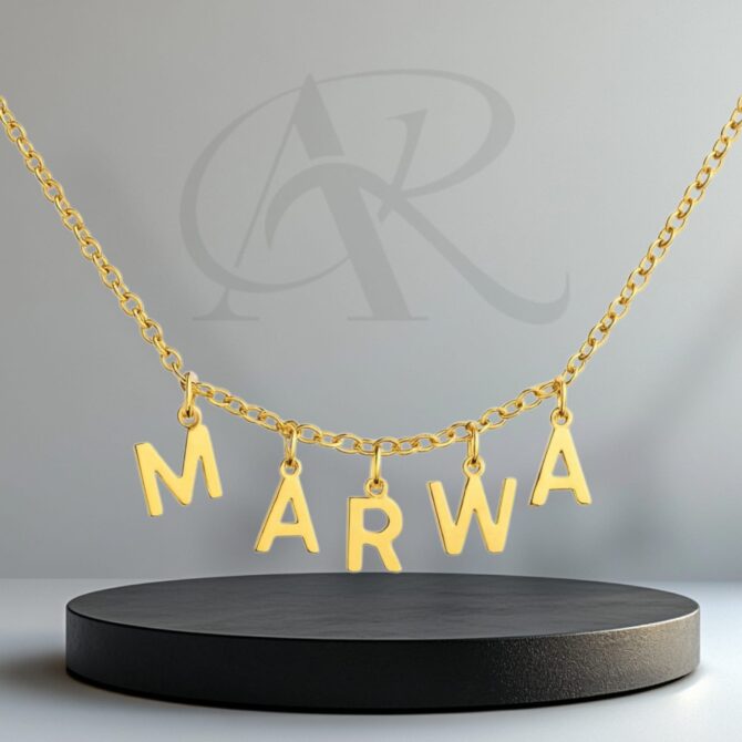 Name initials Custom name necklace - Image 4