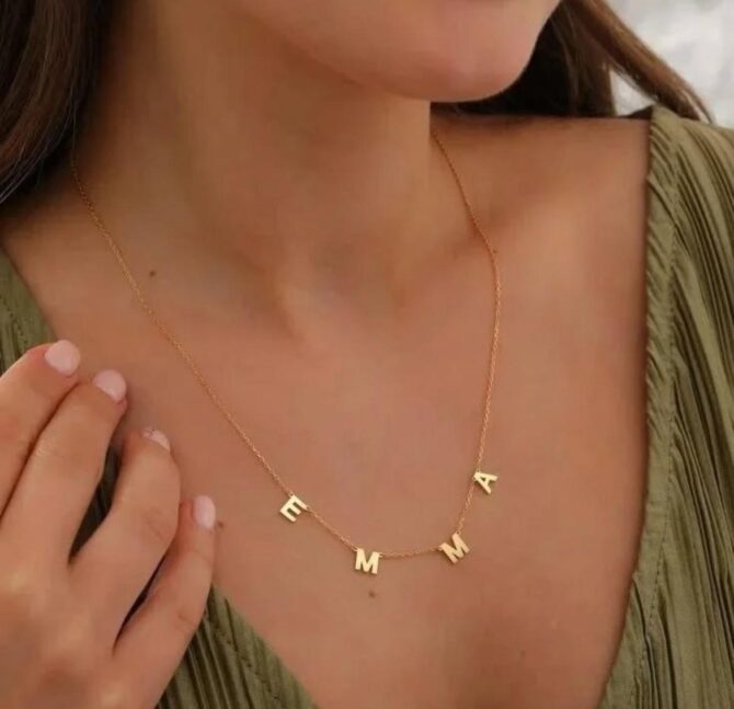 Name initials Custom name necklace