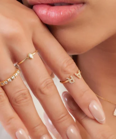 Diamond Initial Ring