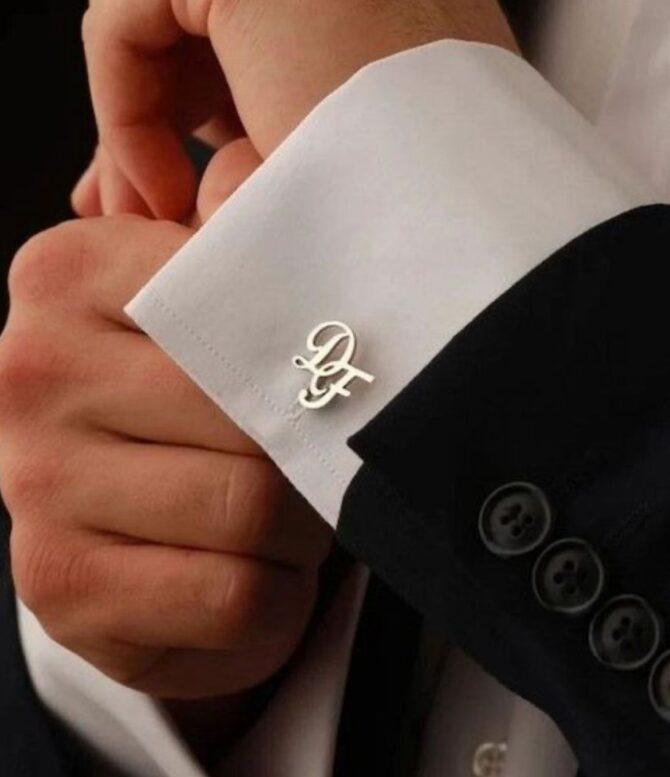 Custom Initial Cuff links - Image 4